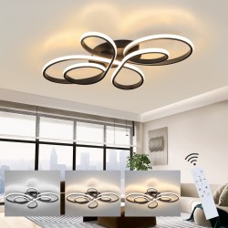 Nettlife lampa tak LED svart dimbar 80 cm vardagsrum 78w sovrum