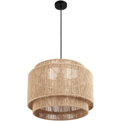 Lampa hänglampa jute en stil boho, 40 w och 46 x 32 cm, natur