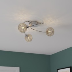 Lampa Pamelias krom 3 strålkastare
