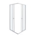 Duschvägg dusch 80x80x185 cm Aluminium vit 4mm Garian bild 1