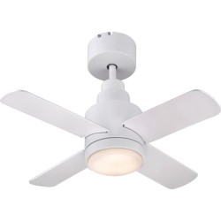 Fläkt tak med ljus Ignacius DC 4 blad vändbara 76 cm vit