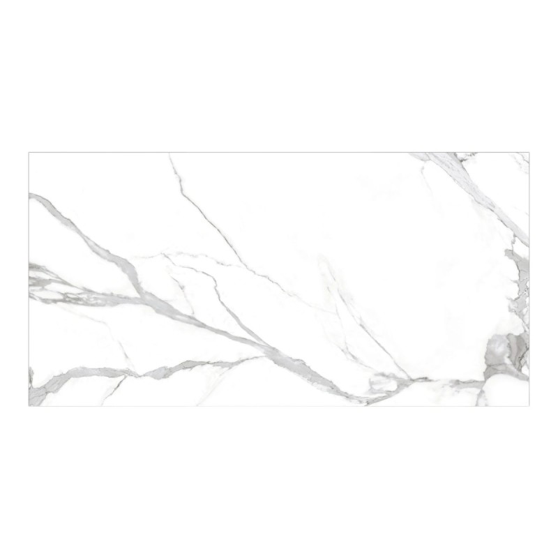 Klinker rektifierad storformat marmor vit polerad 60x120 cm Nisida