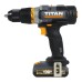 Borrmaskin slag 1x2Ah med 74 tillbehör Titan bild 1