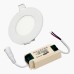 Paket x10 downlight LED 3w vit varm 3000k rund infälld vit bild 2