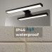 Vägglampa LED 8w 30cm ip44 svart matt, badrum, spegel, slim, ljus vit bild 1