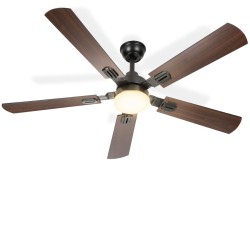 Aigostar fläkt tak med ljus tyst 52″, 2700k/4000k/6500k